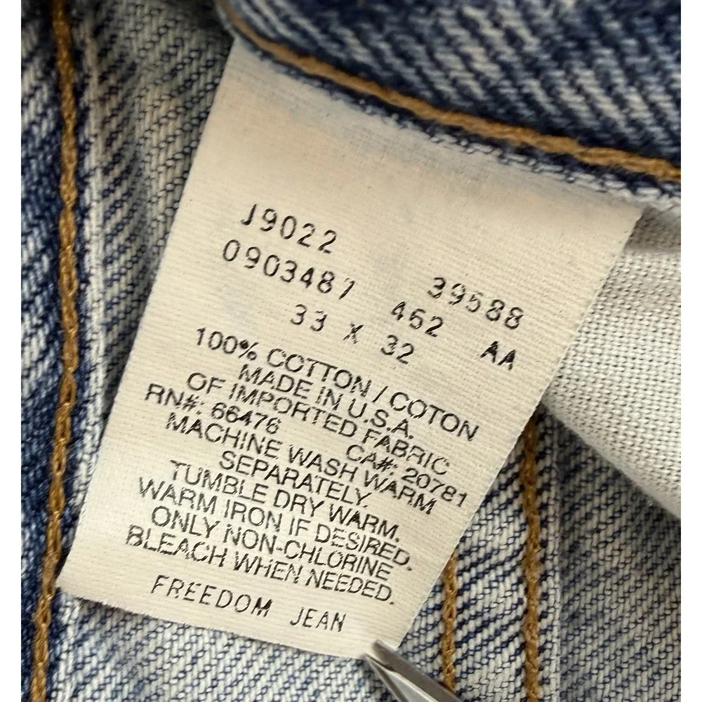 Vintage Tommy Hilfiger Freedom Jean Jeans 33x32‎ Flag Spellout Denim Y2K USA